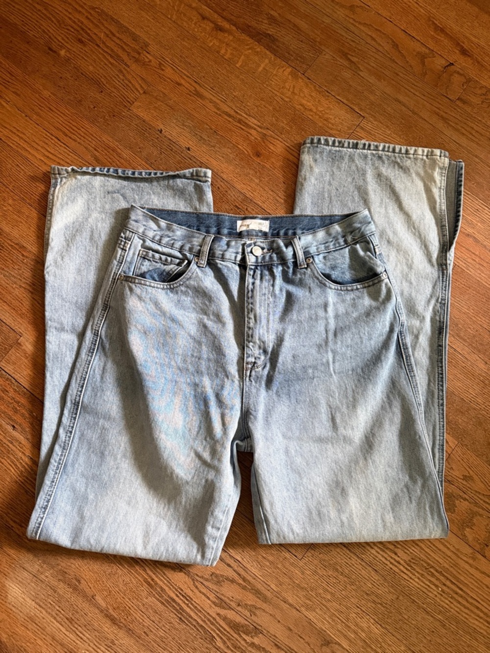 GREY LAB Light Blue Split Hem Jeans in Light Blue Sz 30